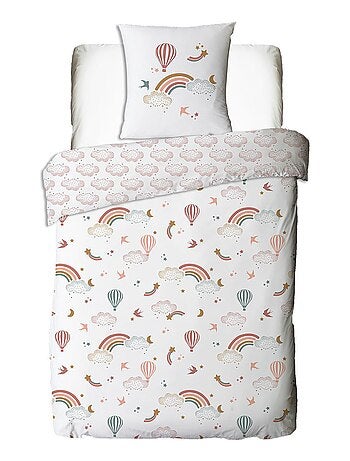 Future Home - Parure de lit enfant en coton imprimé arc-en-ciel
