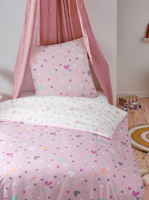 Future Home - Parure de lit enfant pois et cœurs réversible - Kiabi Future Home - Parure de lit enfant pois et cœurs réversible - Kiabi