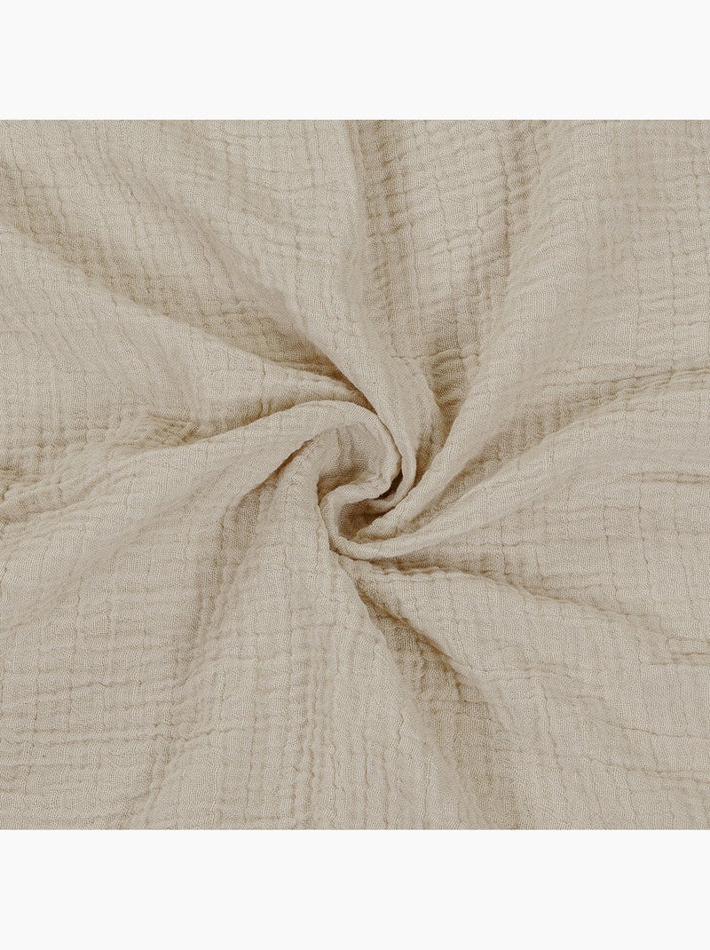 Future Home - Parure de lit simple en gaze de coton Beige - Kiabi