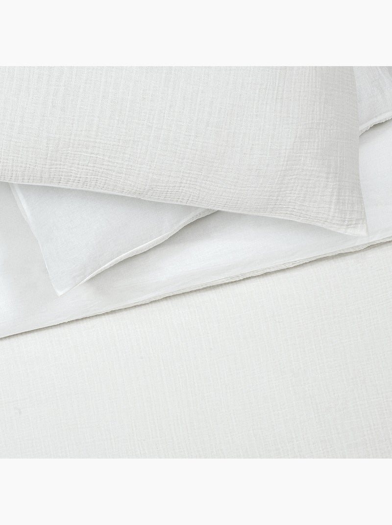Future Home - Parure de lit simple en gaze de coton Blanc - Kiabi