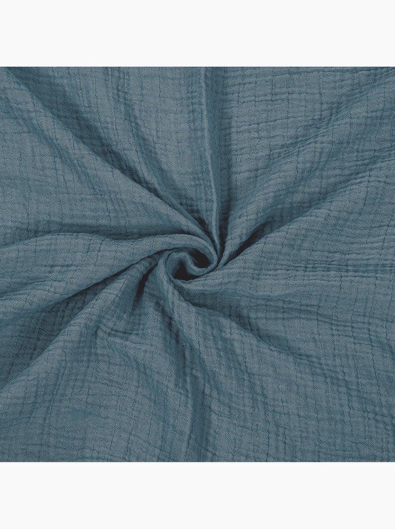 Future Home - Parure de lit simple en gaze de coton Bleu - Kiabi