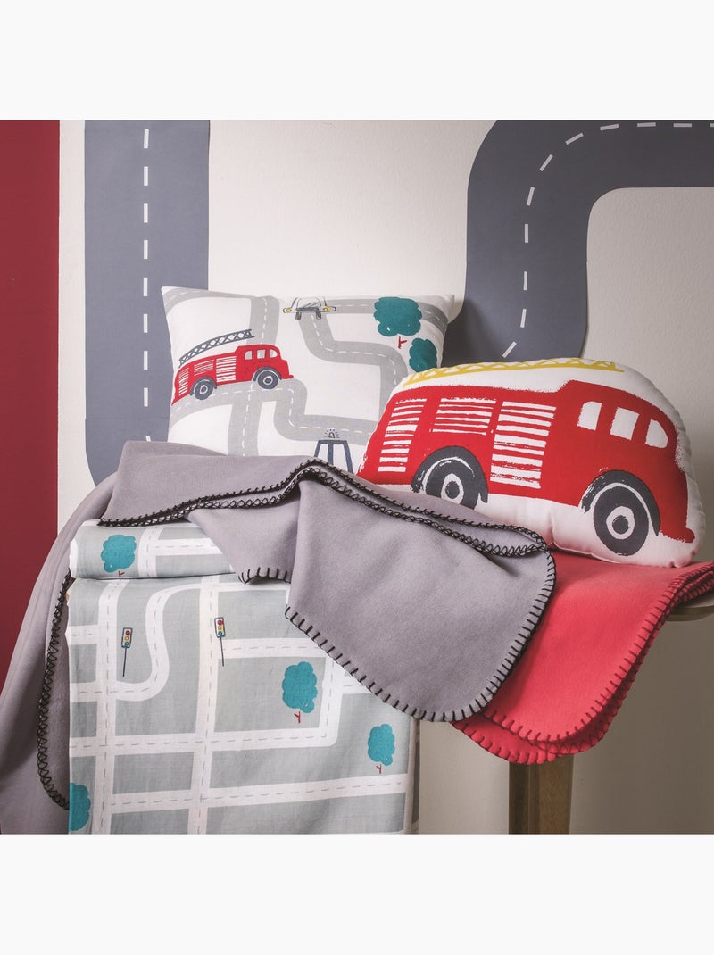 Future Home - Plaid couverture polyester 130x150cm Gris foncé - Kiabi