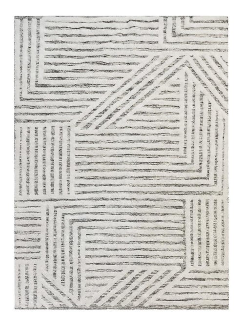 Future Home - Tapis déco géométrique en coton - Kiabi