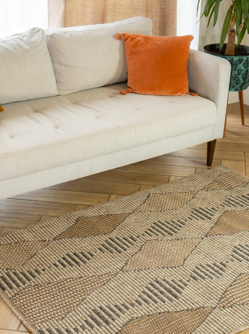 Future Home - Tapis déco intérieur et extérieur ethnique Beige - Kiabi