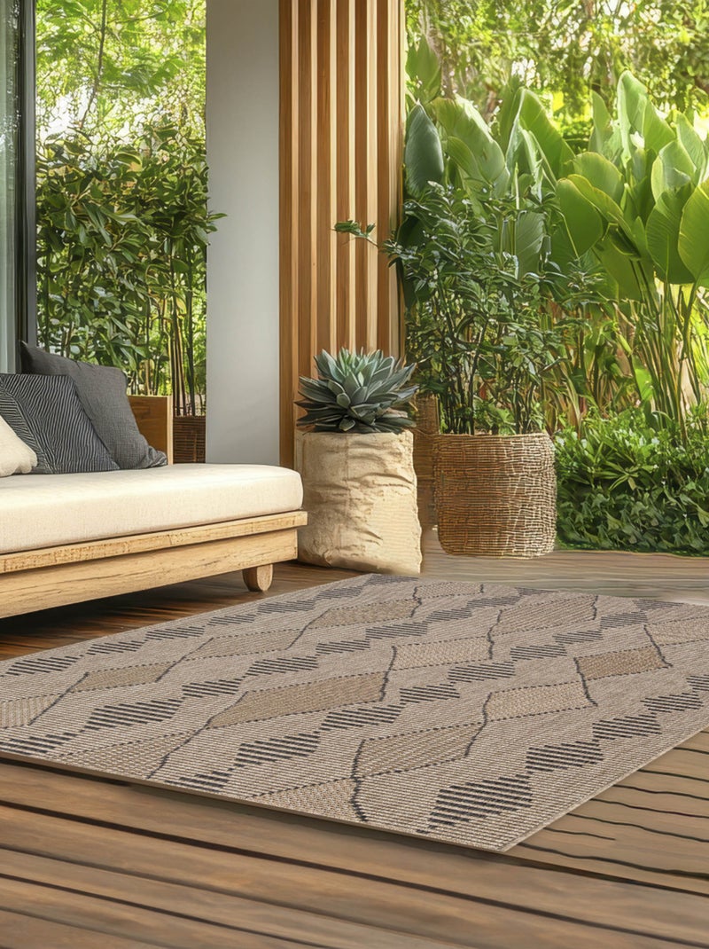 Future Home - Tapis déco intérieur et extérieur ethnique Beige - Kiabi