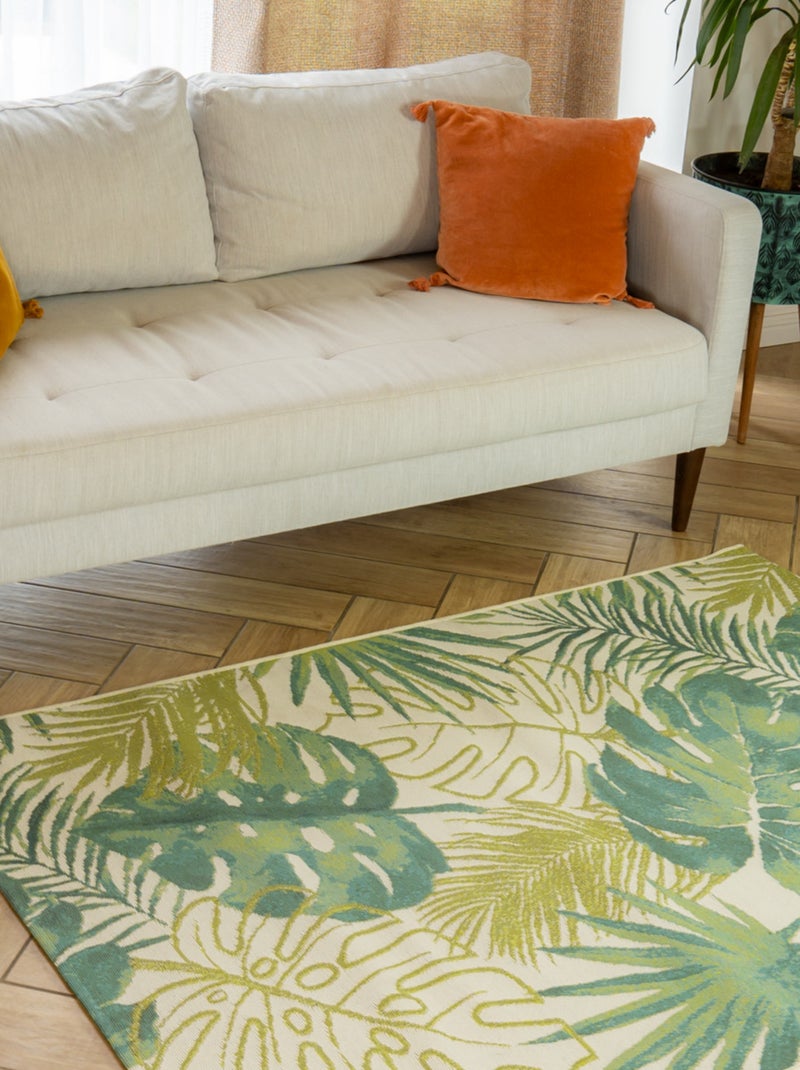 Future Home - Tapis déco intérieur et extérieur tropical Vert - Kiabi