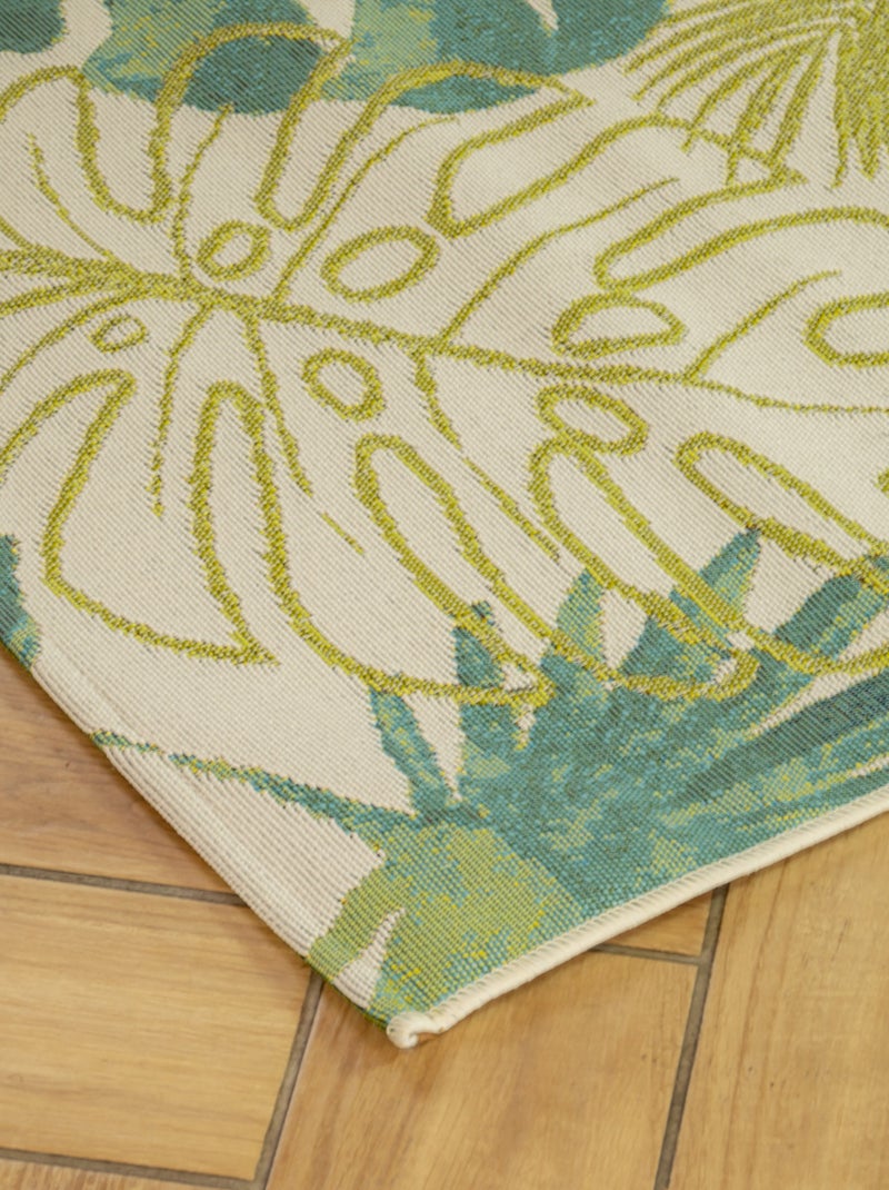 Future Home - Tapis déco intérieur et extérieur tropical Vert - Kiabi