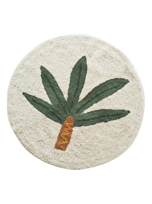 Future Home - Tapis enfant rond palmier en coton - Kiabi