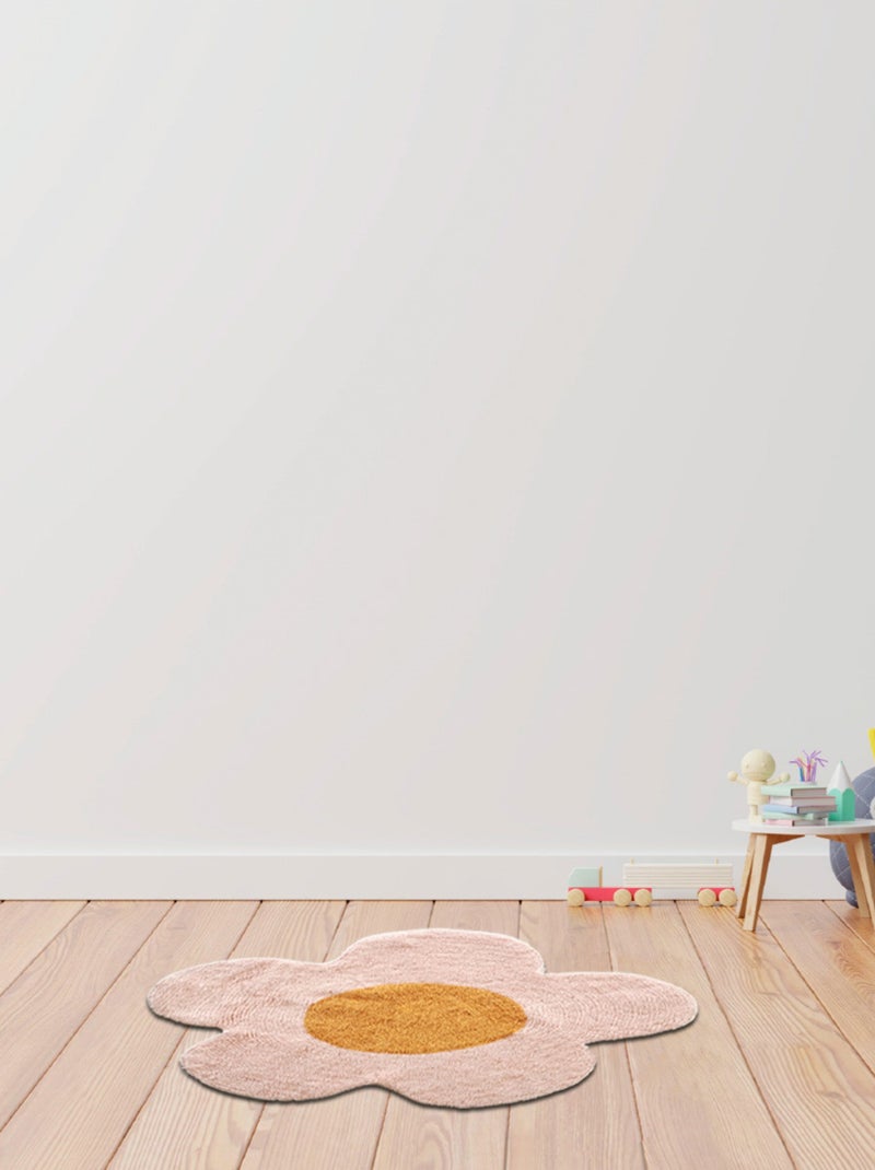 Future Home - Tapis marguerite enfant en coton tufté Rose - Kiabi