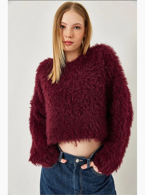 Fuzzy knit trui lucci - Kiabi