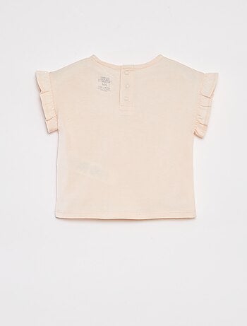 'Gabby's poppenhuis'-T-shirt met ruchemouwen