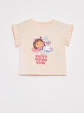 'Gabby's poppenhuis'-T-shirt met ruchemouwen ROSE - Kiabi