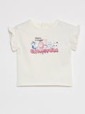 'Gabby's poppenhuis'-T-shirt met ruchemouwen WIT - Kiabi