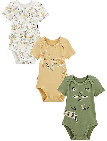 Gabin 3-pack babyrompertjes met korte mouwen