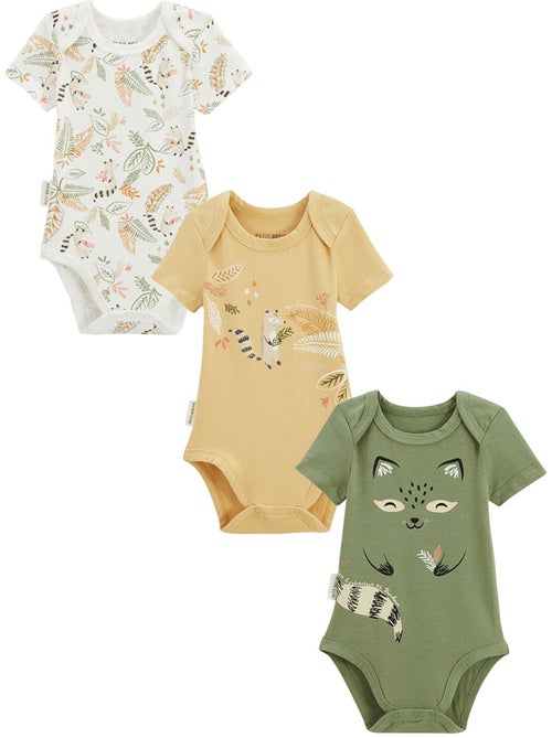 Gabin 3-pack babyrompertjes met korte mouwen - Kiabi