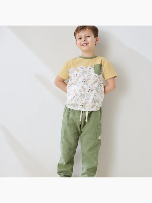 Gabin kinderbroek van katoenen gaas - Kiabi