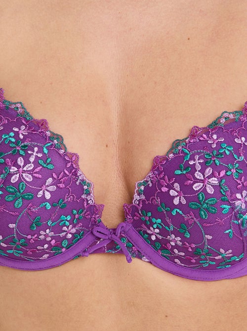 Gala beha ampliforme push-up multikleur paars - Kiabi