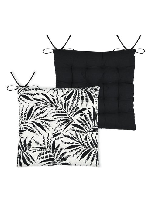 Galette de chaise carrée feuillage tropical en coton - Kiabi Galette de chaise carrée feuillage tropical en coton - Kiabi
