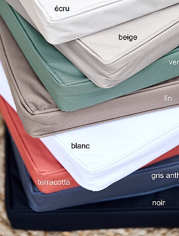 Galette de chaise extérieur imperméable et déhoussable minorque