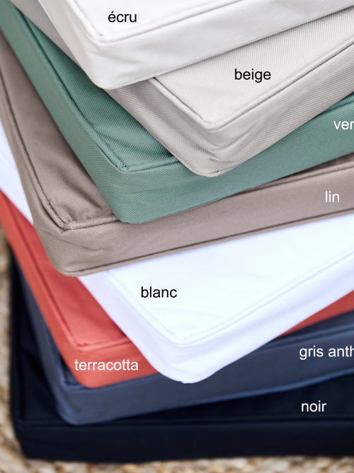 Galette de chaise extérieur imperméable et déhoussable minorque - Kiabi
