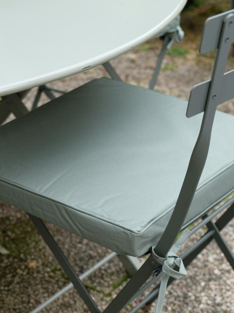 Galette de chaise extérieur imperméable et déhoussable minorque Vert olive - Kiabi