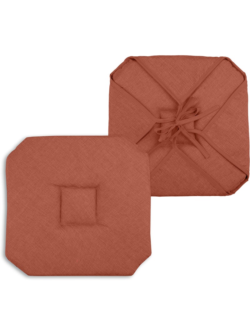 Galette de chaise italienne et unie Terracotta - Kiabi