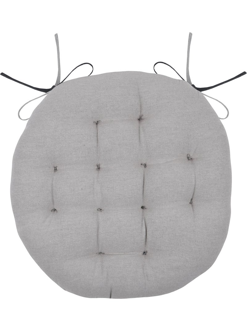 Galette de chaise ronde et bicolore gris anthracite - Kiabi