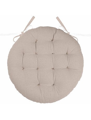 Galette de chaise ronde et bicolore