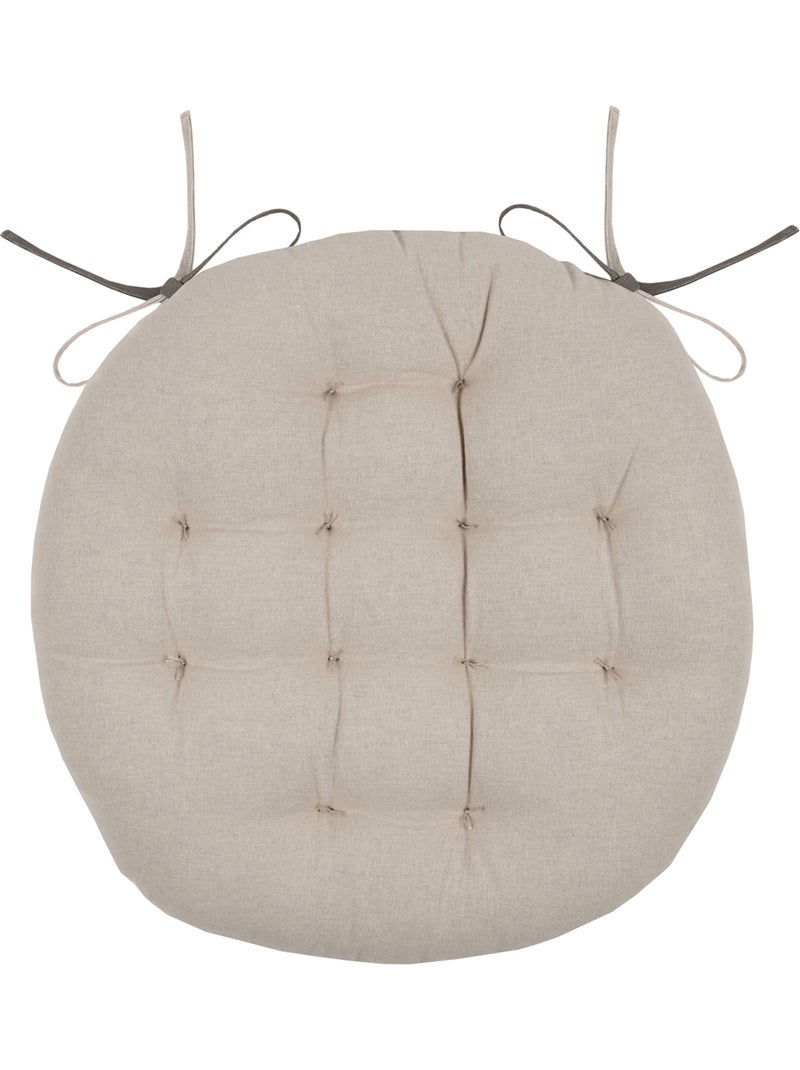 Galette de chaise ronde et bicolore Taupe - Kiabi