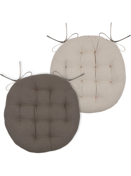 Galette de chaise ronde et bicolore - Kiabi Galette de chaise ronde et bicolore - Kiabi