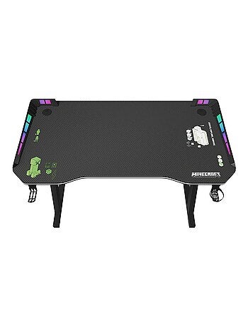 Gamebureau met LED en houder voor headset en beker 'Roba' - Minecraft