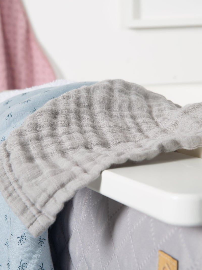 Gant de toilette en coton Bio Oekotex - Lot de 5 - ROBA 'Lil Planet' Gris Rose - Kiabi