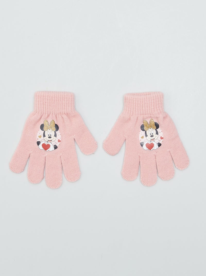 Gants en maille 'Minnie' Rose - Kiabi