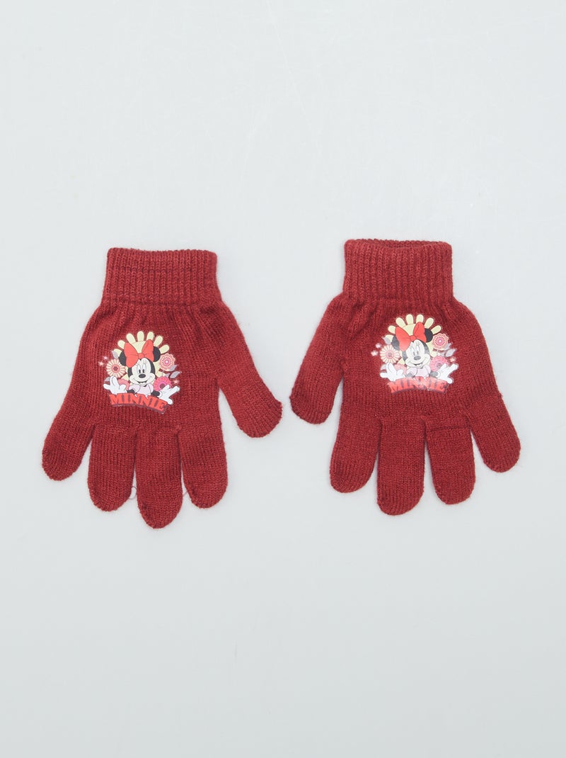 Gants en maille 'Minnie' Rouge - Kiabi