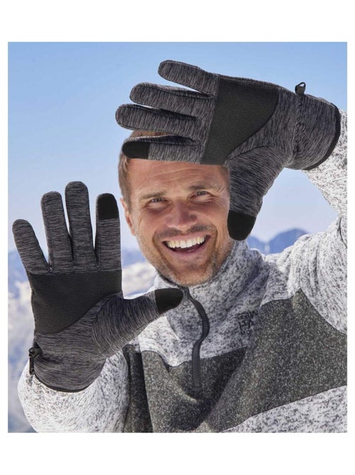 Gants Tactiles Doublés Polaire   - ATLAS FOR MEN - Kiabi