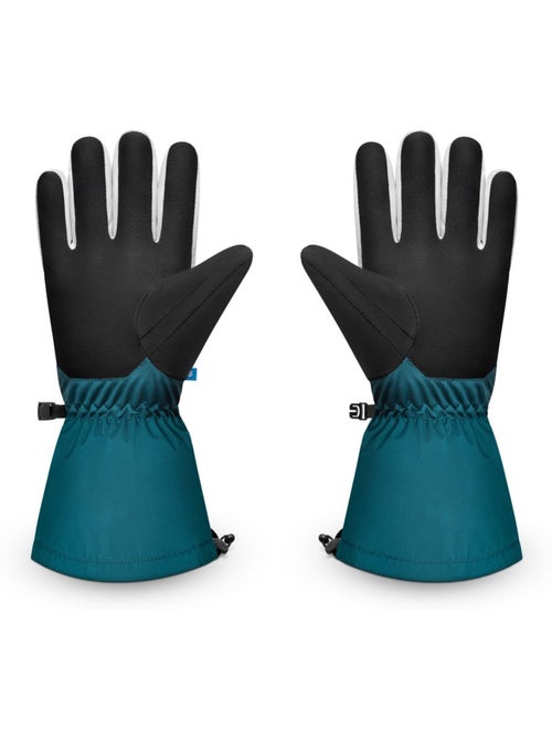 Gants thermiques de ski sports d'hiver homme et femme misty green ducky - Kiabi