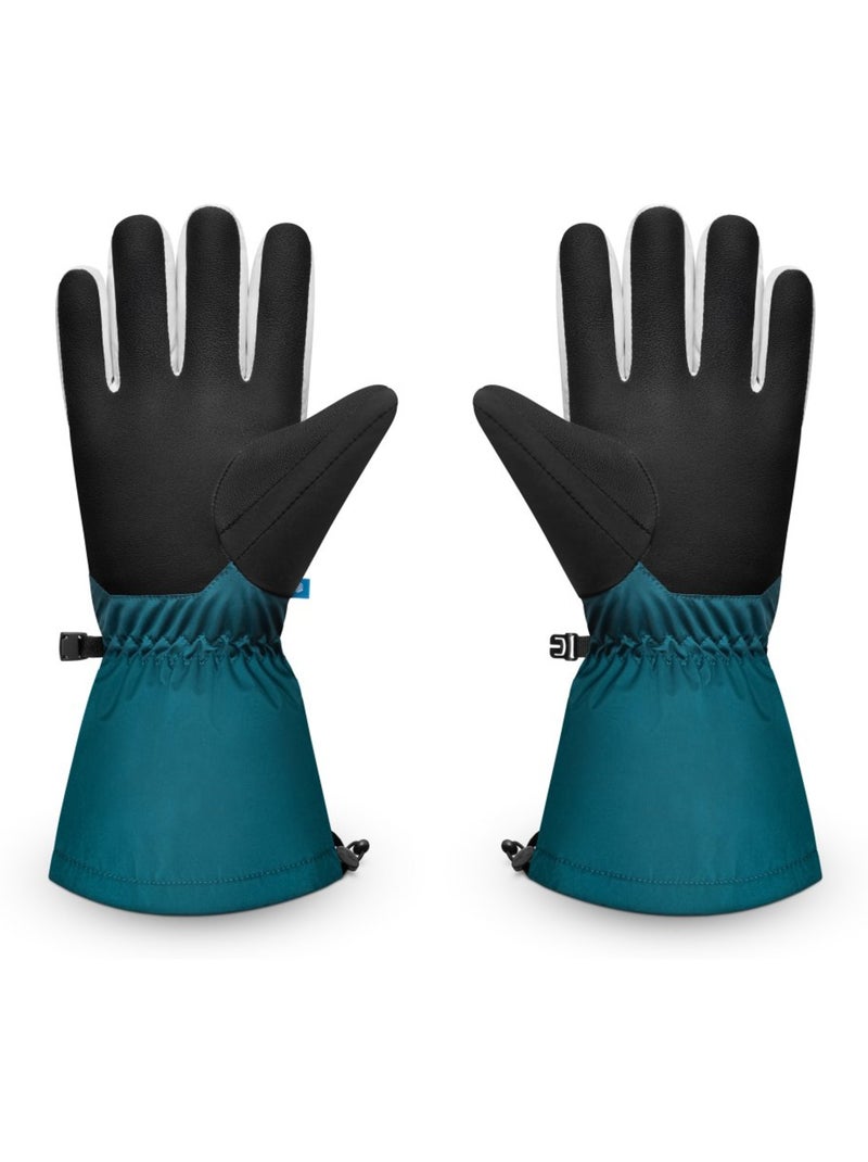 Gants thermiques de ski sports d'hiver homme et femme misty green ducky Bleu - Kiabi