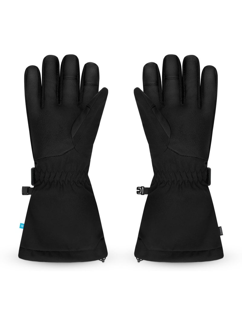 Gants thermiques imperméables ski & snowbord sports d'hiver homme et femme srx Noir - Kiabi