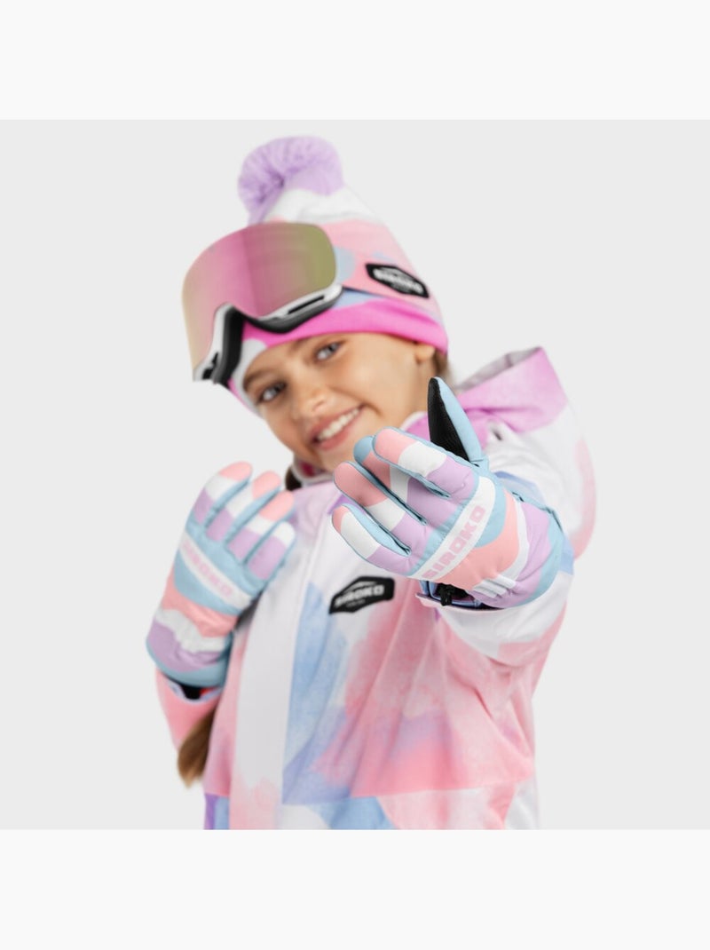 Gants thermiques snowboard et ski enfant sports d'hiver enfants bubbles Multicolore - Kiabi