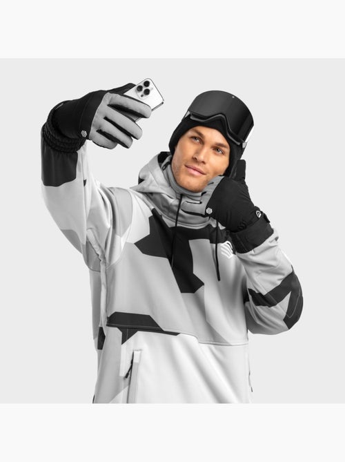 Gants thermiques snowboard et ski sports d'hiver homme et femme voss gray - Kiabi
