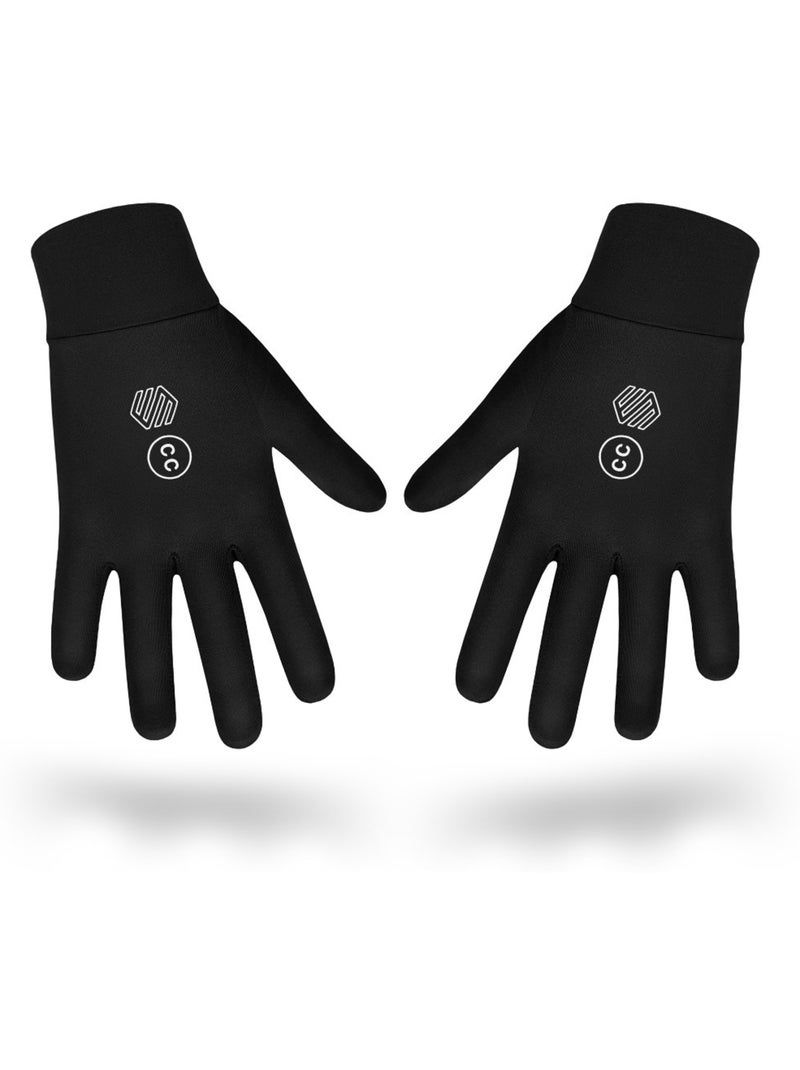Gants vélo mi-saison cyclisme homme et femme core hekla Noir - Kiabi
