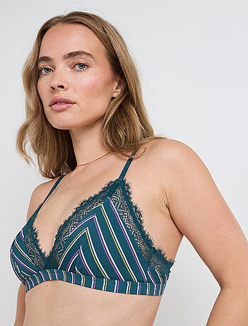 Gaston beha zonder beugel microvezel multikleur blauw
