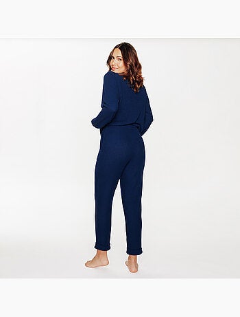 Gaufrette pyjamabroek blauw