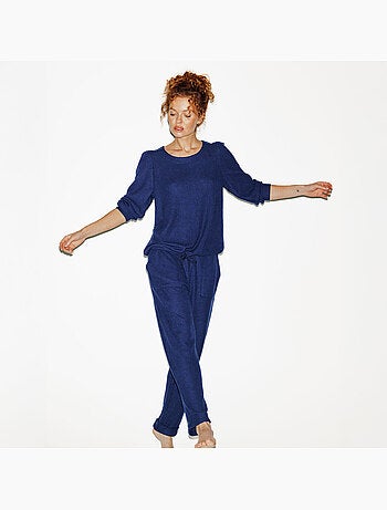 Gaufrette pyjamabroek blauw