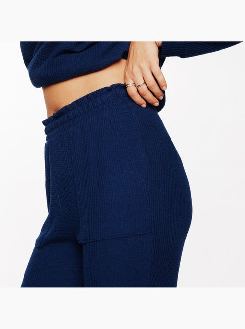 Gaufrette pyjamabroek blauw - Kiabi