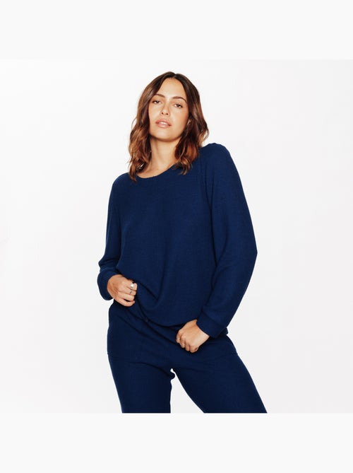 Gaufrette t-shirt lange mouwen blauw - Kiabi