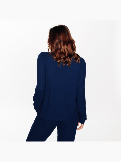 Gaufrette t-shirt lange mouwen blauw - Kiabi