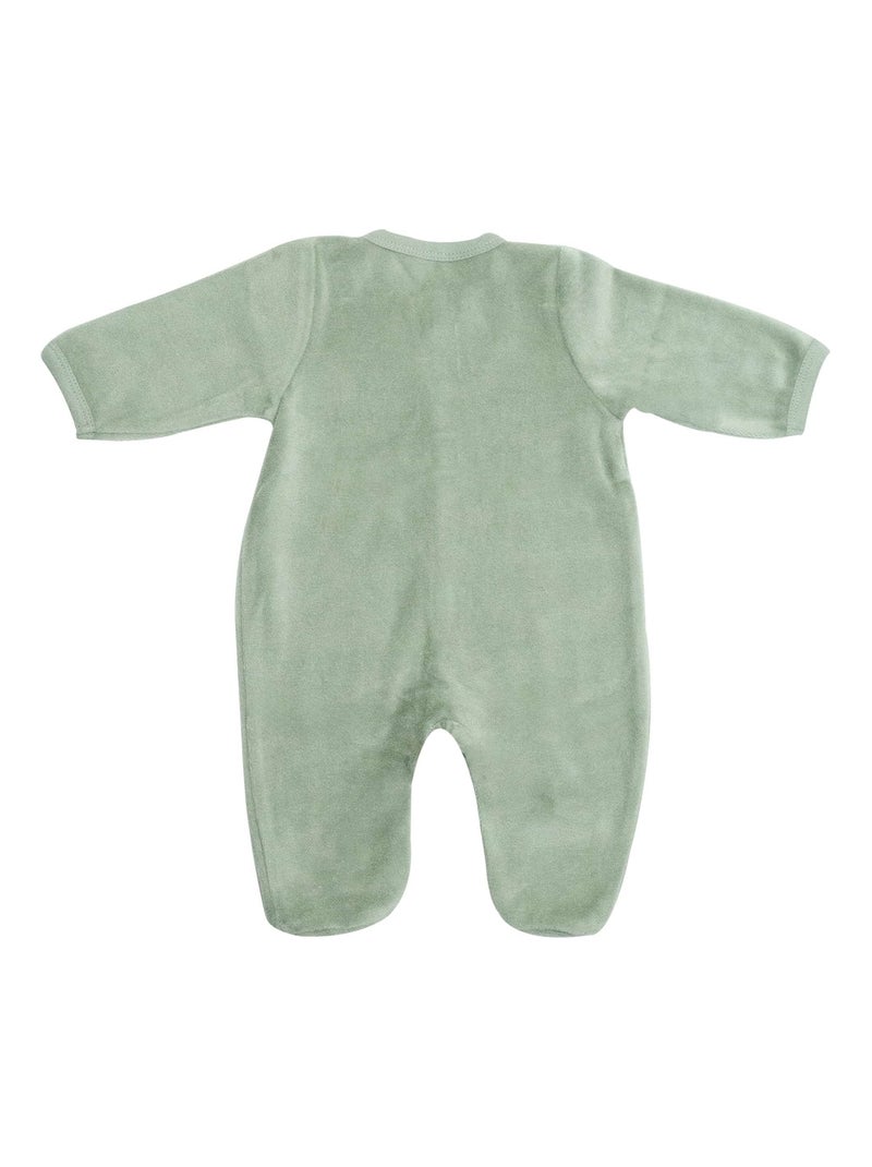 Geboorte pyjama met opening aan de voorkant Groen - Kiabi