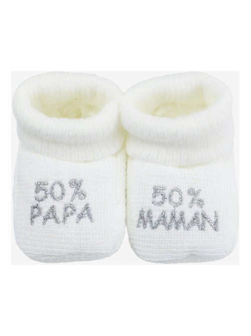 Geboorte slofjes - boodschap: 50% mama 50% papa - Kiabi