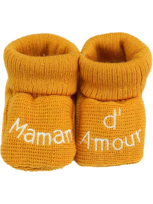Geboorte slofjes - boodschap maman d'amour - Kiabi